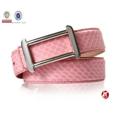 candy color women's cow leather plate buckle belt for dress